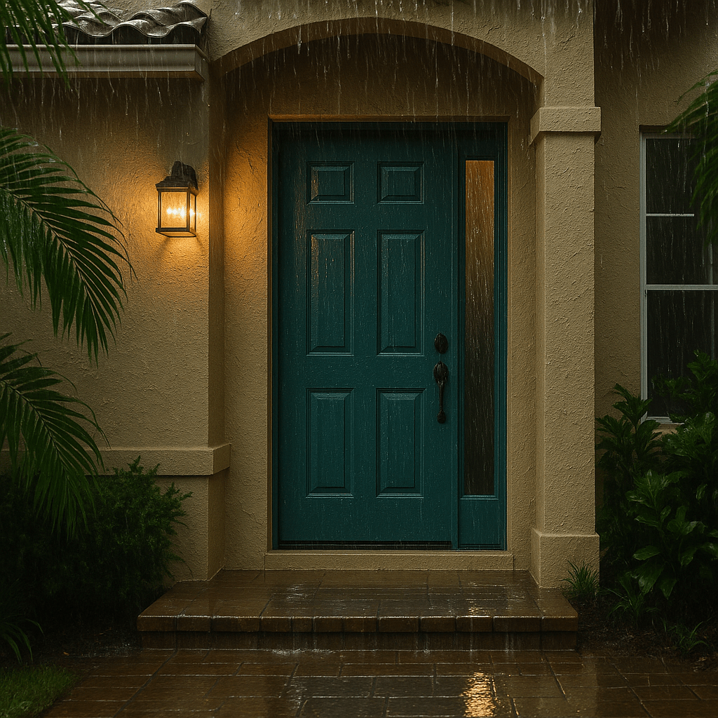 Rainy Day at the Front Door